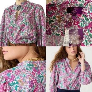 NWT J Crew Edna Liberty Floral Blouse. Size Extra Small.